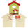 Holzhaus flach 3er Set, je 15,5 x 13,5 cm, 4mm dick, Sperrholz