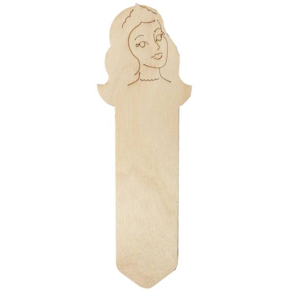 Lesezeichen Prinzessin 20 x 4,5 cm, 16 mm dick, Birkensperrholz