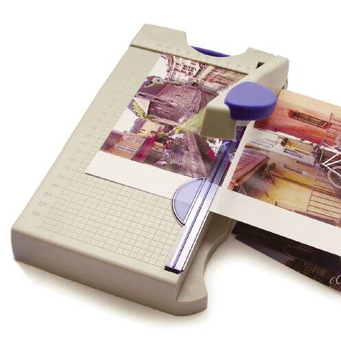 Papierschneider Hebel für A4 quer mit Gitternetz