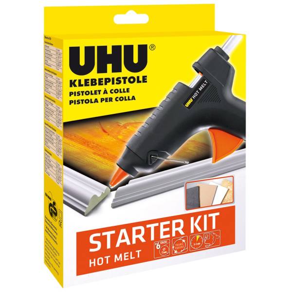 UHU Heißklebepistole Starter Kit, mit 6 Klebestangen Ø 11mm