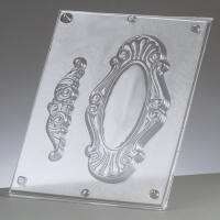 Reliefform Ornamente, 2-teilig h 13 + 18 cm