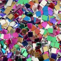 Alu Mosaik, ca. 10.000 Alukarton 1x1 cm gestanzt