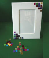 Alu Mosaik, ca. 10.000 Alukarton 1x1 cm gestanzt