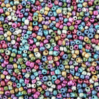 Rocailles-Perlen, Metallmix 50 g, 3 mm,...