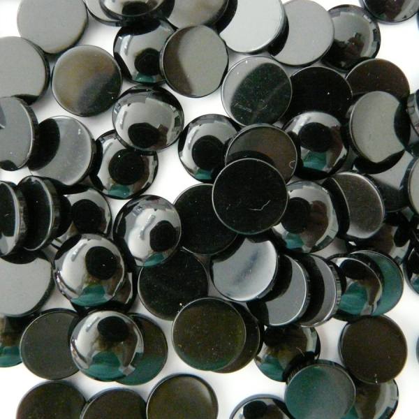 Muggelsteine 10 mm, schwarz, 20 g, ca. 85 Stück Augen zum Basteln
