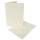 Doppelkarten 5er Set perlweiß, 10,5 x 15 cm