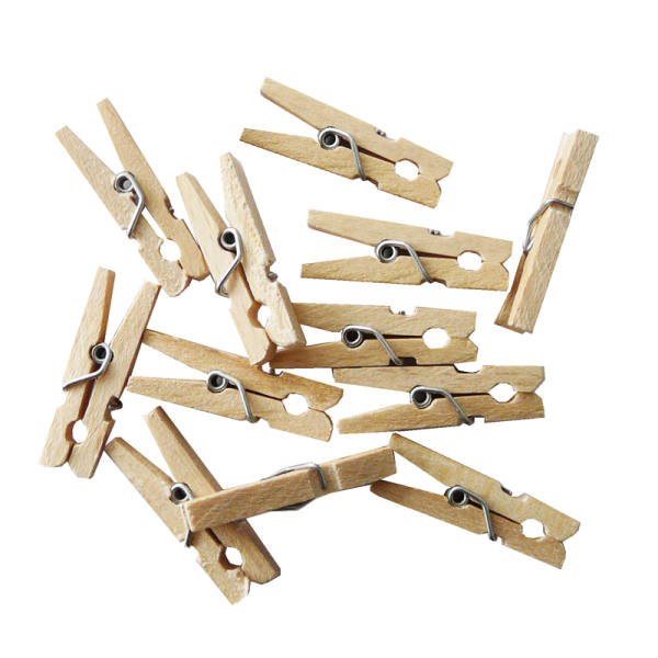 Holzklammern 12er Pack mini 2,5 cm lang Miniklammer
